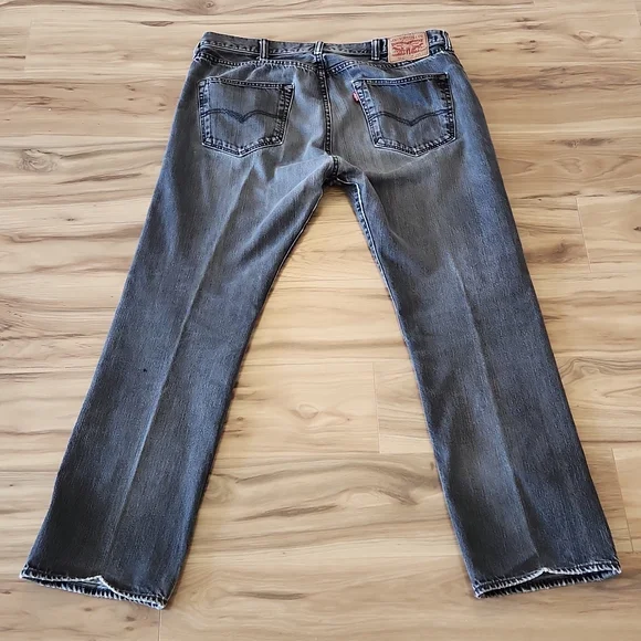 Levi's 501 Button Fly Black Denim Jeans waist 38 length 32 - Picture 6 of 7